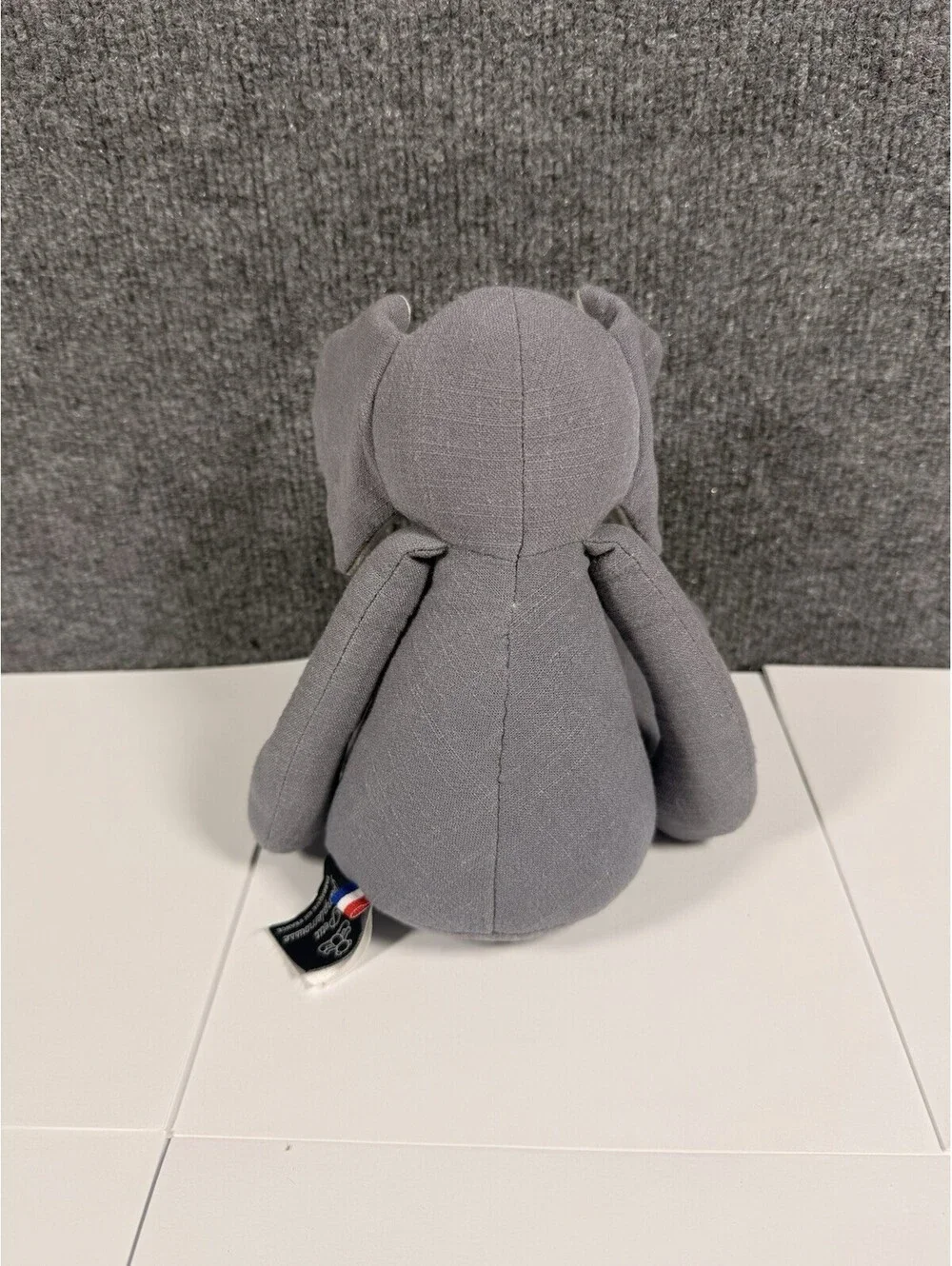 Petit Pamplemousse Peluches Elephant Plush Doll Gray Handmade